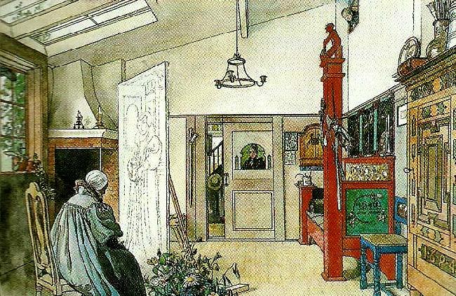Carl Larsson ateljen, andra halften France oil painting art